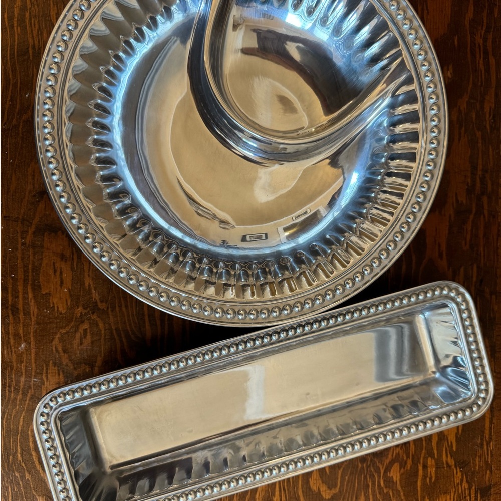 Pewter Plated serving platters